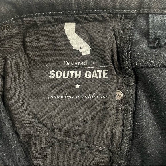 NWT AG Adriano Goldschmied Rhett High-Waisted Straight Jeans – Black Size 28R - Picture 5 of 12